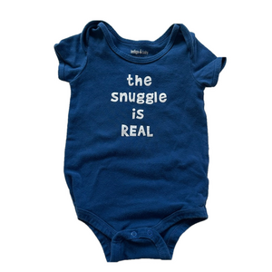 10/20$ baby “the snuggle is real” short sleeve bodysuit/onesie 6-12 months